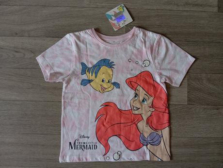 Batikované tričko disney ariel 104 a 110, primark,104