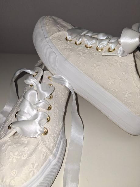 Biele madeirové tenisky, plátenky, espadrilky, zna, reserved,38