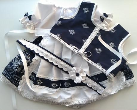 Folk skladana sukienka, 50 - 164