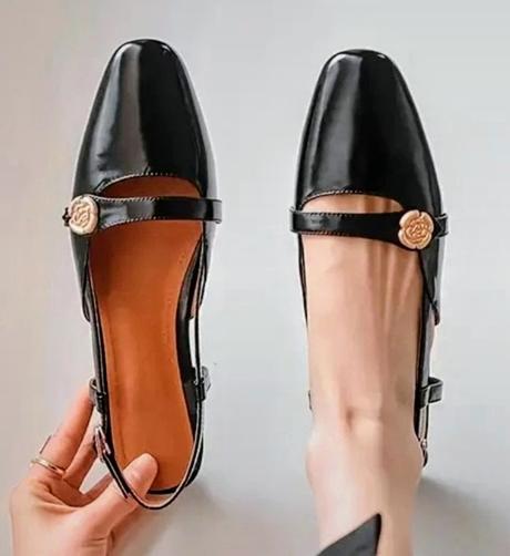 Čierne lodičky bez päty, 41