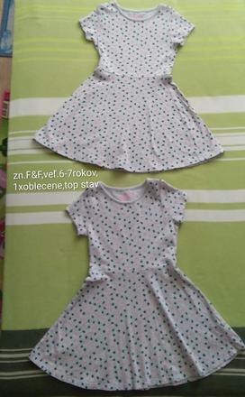 Dievčenské šaty zn.f&f veľ.6-7rokov, 122