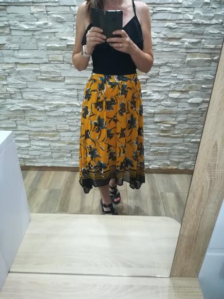 Ľahká sifonova asymetricka sukna, orsay,36