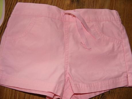 Ružové málo nosené krátke nohavice, tesco,122