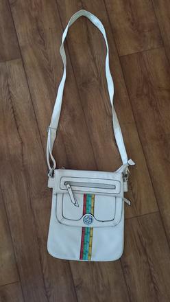 Biela crossbody kabelka 29x25cm top stav,
