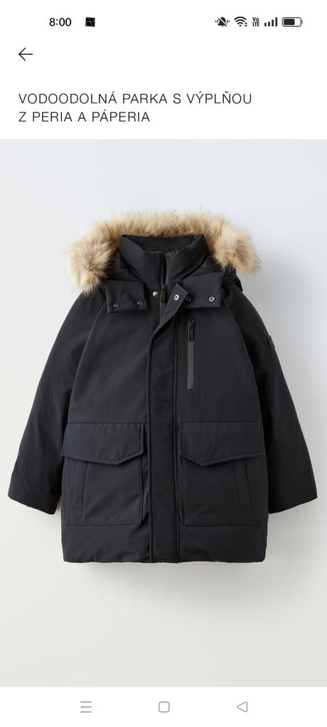 Papierová bunda zara, zara,128