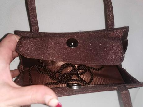 Čokoládová spoločenská kabelka,