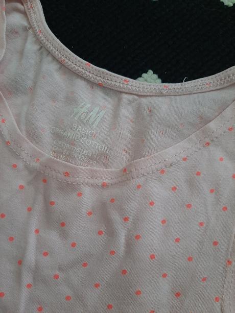 Nádherné tričkové letné bodkované šatičky 4-8r., h&m,116