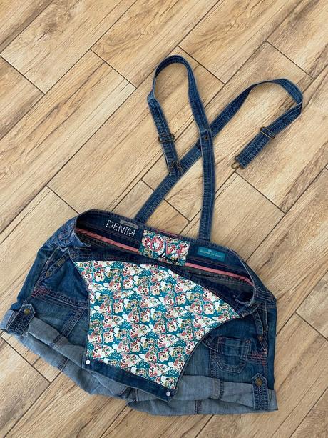 Riflové kratasy, denim,42