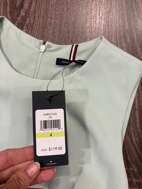 Tommy hilfiger nadherne mentolové letne šaty xs, tommy hilfiger,xs