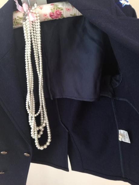 Tmavomodre vintage sako, s