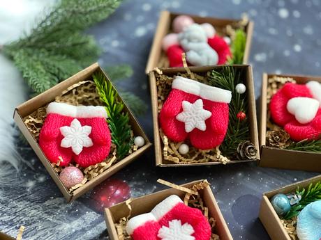 Voňavé mydlove dekorácie v krabičke,