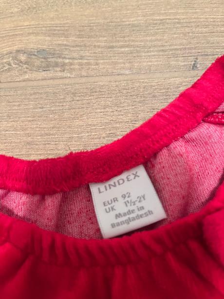 Červené vianočné šaty lindex 98/104, lindex,98