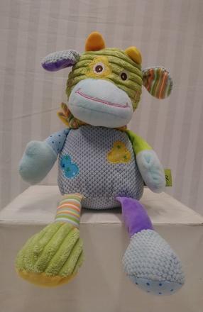 Farebný hrkajúci býček ark toys premier car, 37 cm, 