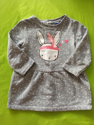 Mikinové šaty so zapínaním vzadu, lupilu,92