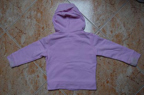 Ruzova bundicka na zips s kapucnou, 86