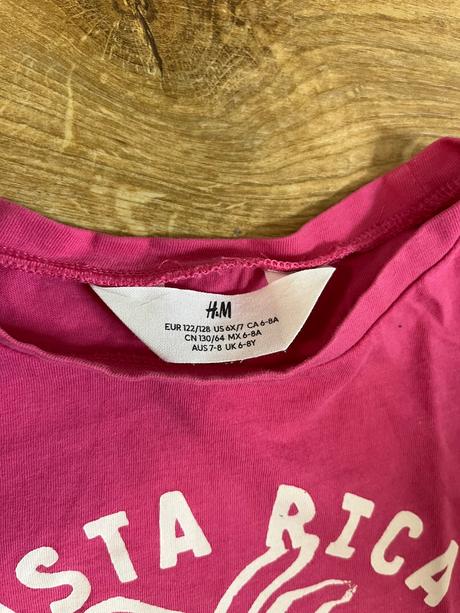 Ziarive letne tričko takmer nenosené 122/128, h&m,122