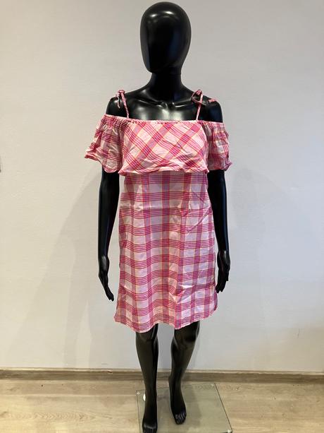 Ružové kockované šaty fb sister (s), s