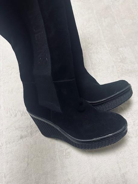 Čierne čižmy na platforme zn. calvin klein jeans, 39