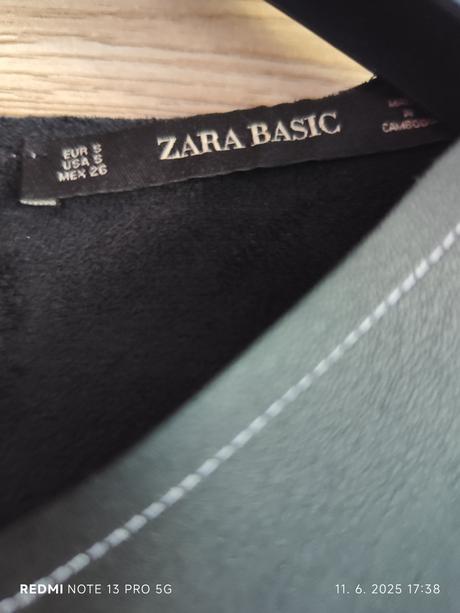 Koženkový top, zara,s