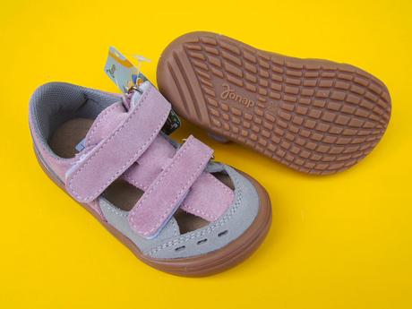Detské kožené barefoot sandálky jonap berry, jonap,23 / 24 / 29