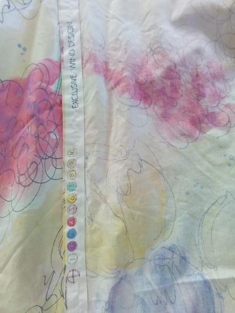 Závesy 2ks s kvetinovým vzorom, 