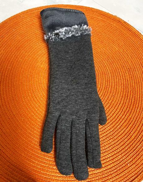 Teplé rukavičky s kožušinkou, l