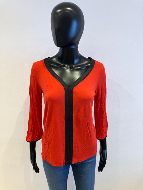 Dámske červené tričko s trojštvrťovým rukávom, orsay,s