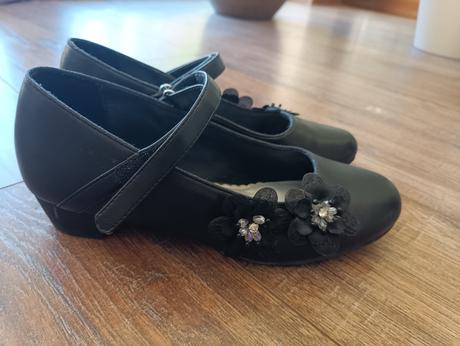 Čierne topánky na opätku, deichmann,36