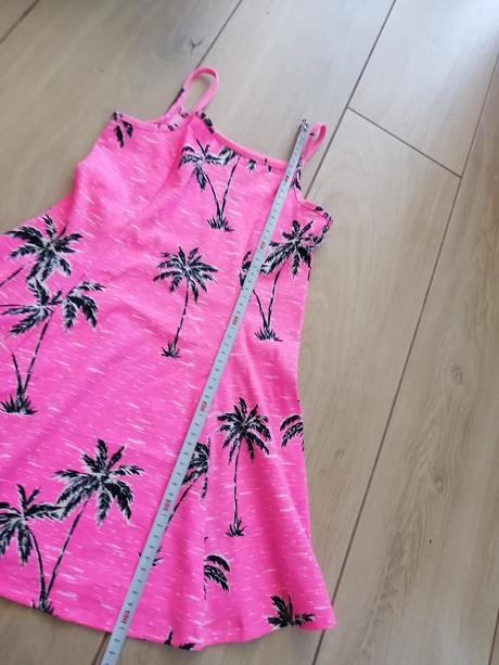 Ľahké letné šaty na ramienka s palmami, f&f,122