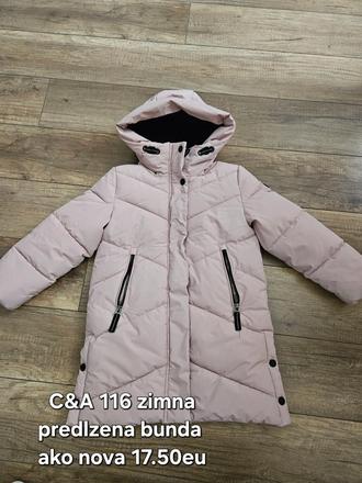 C&a zimna predlzená bunda, c&a,116