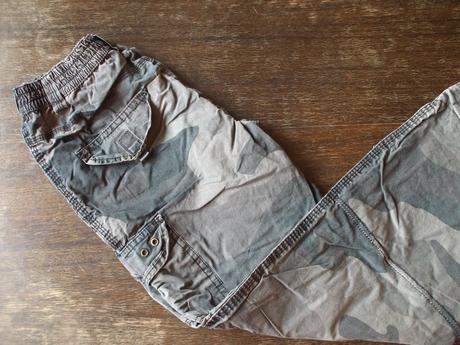 Podšité maskáčové nohavice, kik,140