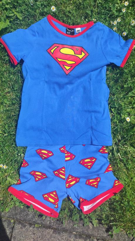 Krátke pyžamo superman 134/140, h&m,134