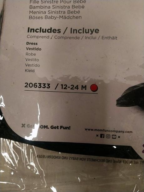 Kostým evil baby girl, mom, 1-2r, 86-92 cm,