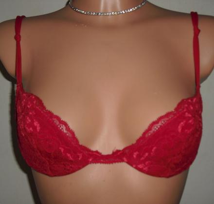 Cervena cipkovana podprsenka, 65b