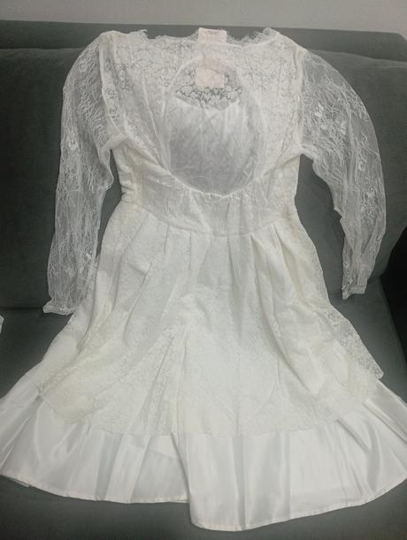 Biele krajkove šaty l, l