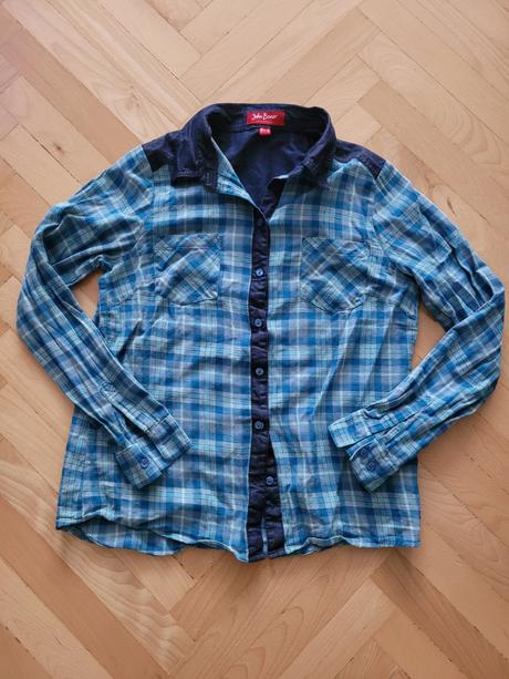Modrá kockovaná košeľa, xl
