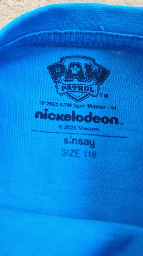 Tričko paw patrol (veľkosť 110/116), sinsay,110