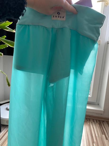 Mušelínové letné zuppa nohavice tyrkysové, 152 / 158 / 164