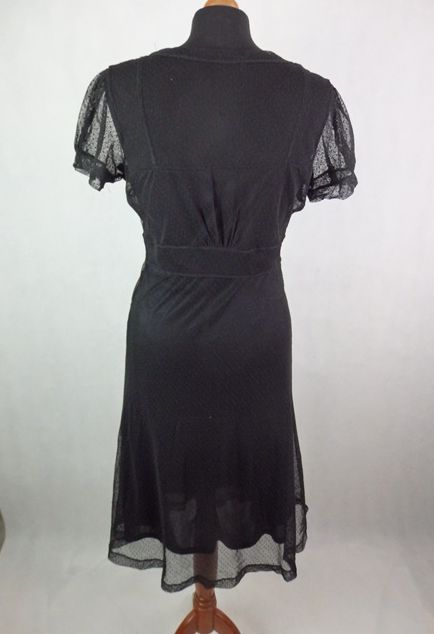 Kvalitné čierne čipkované šaty, h&m,40