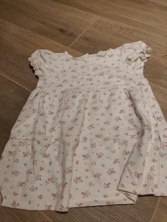 Biele letné saty s kvietkami h&m, h&m,92