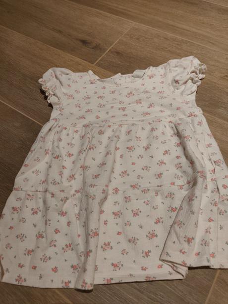 Biele letné saty s kvietkami h&m, h&m,92