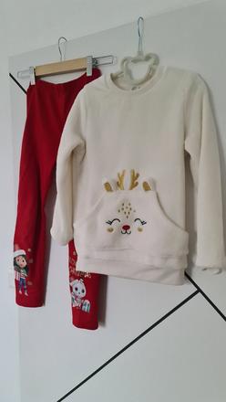 Vianočná suprava mikina legíny 128, pepco,128