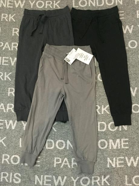 Chlapcenske tenke teplaky 3ks balenie, h&m,110