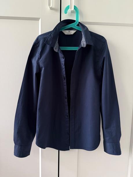 Tmavomodrá košeľa, h&m,146
