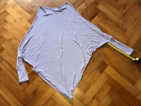 Fialové tričko - asymetrické, bonprix,44
