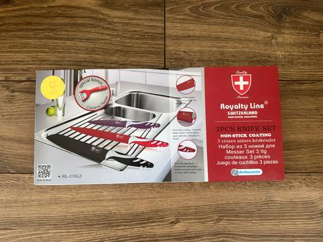 Nová 3-dielna sada kuchynských nožov + keramická š, 