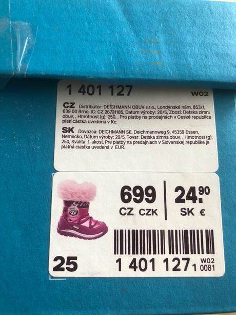 Zimné topánky deichmann 25, deichmann,25