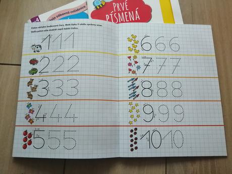 Moja zábavná cvičebnica prvé písmená, čísla, kresl,