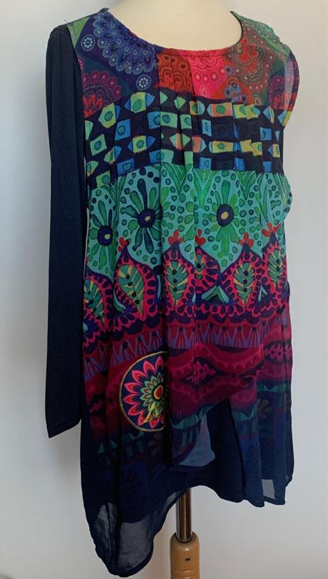 Desigual tmavomodré šaty so vzormi, desigual,134