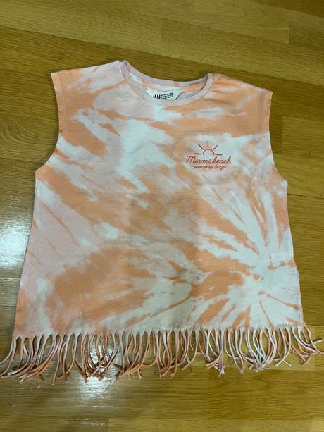 Tričko so strapcami, h&m,140